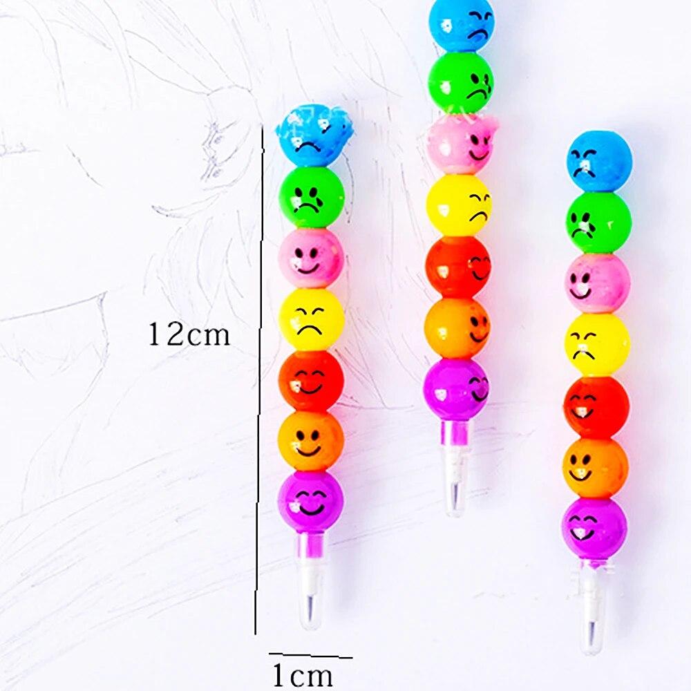 10Pcs Lollipop Building Block Pencil Graffiti Pen for Children Birthday Party Favors Student Back To School Gifts Pinata Fillers