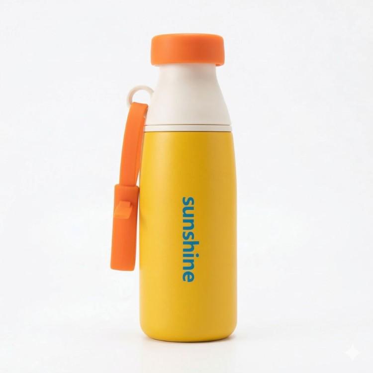 

Stylish 316 Stainless Steel Mini Thermos Cup for Women 520ml жовтий