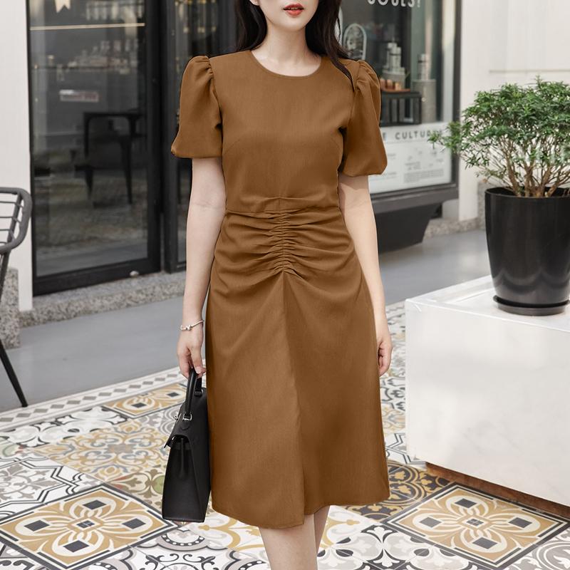 

ZANZEA Женское повседневное летнее платье с круглым вырезом и коротким рукавом 2XL