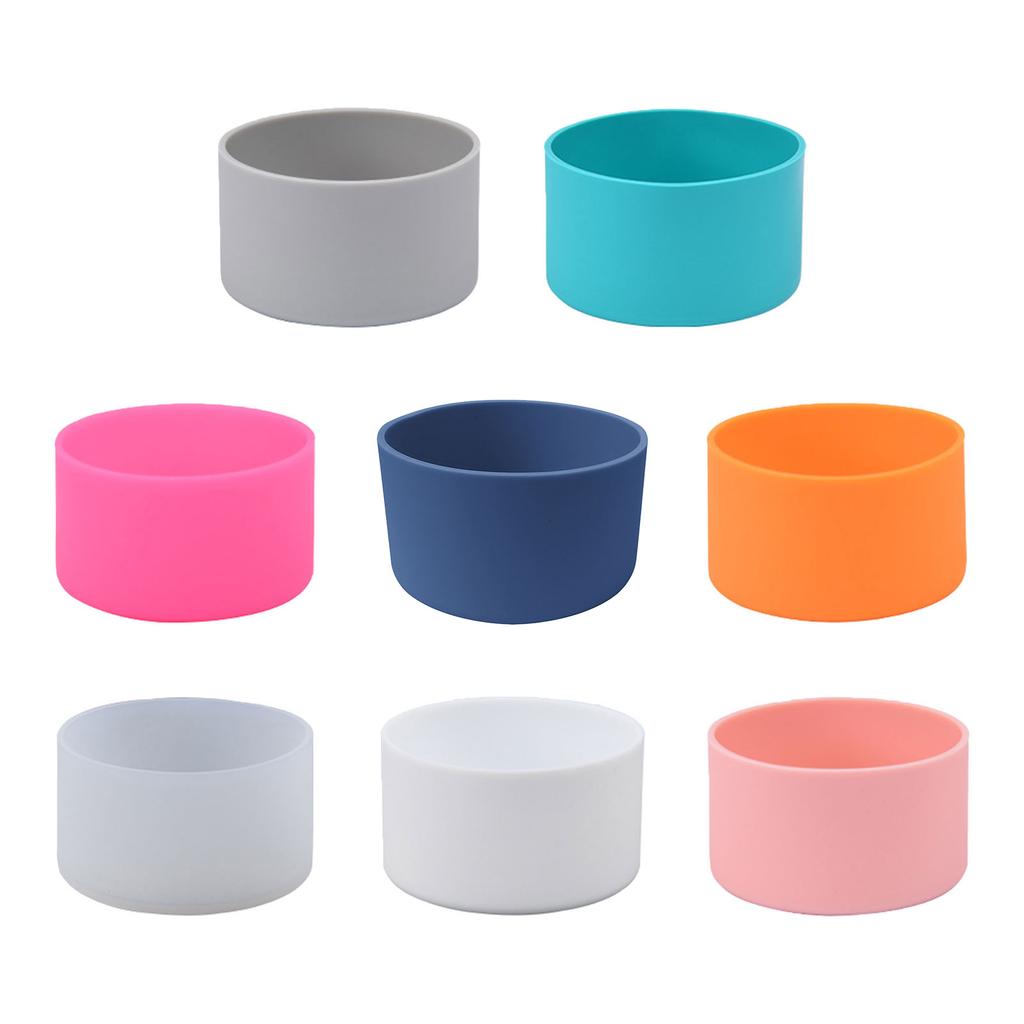 4 Pieces Silicone Boot Sleeve Protective Silicone Covers for Water Bottle Bottom
