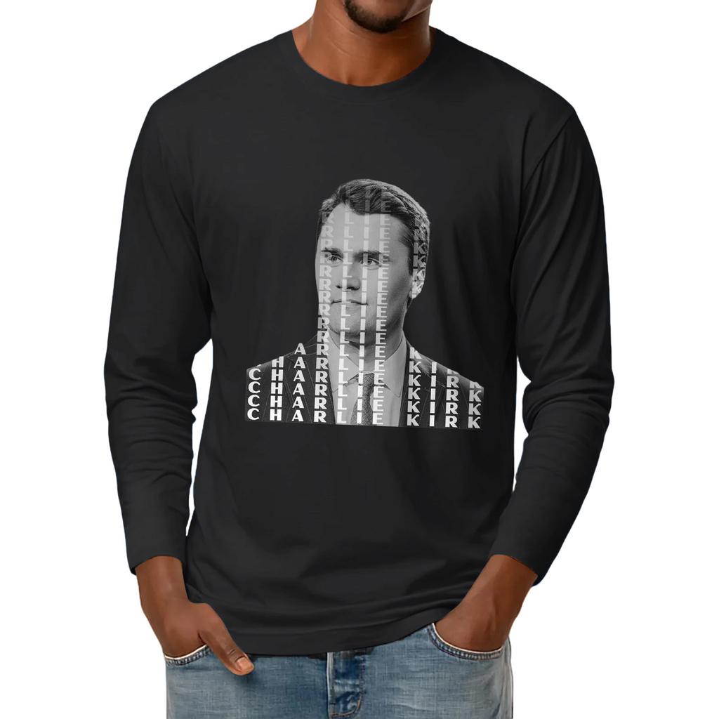 Men's Basic Round Neck Long Sleeve Bottoming Shirt Top