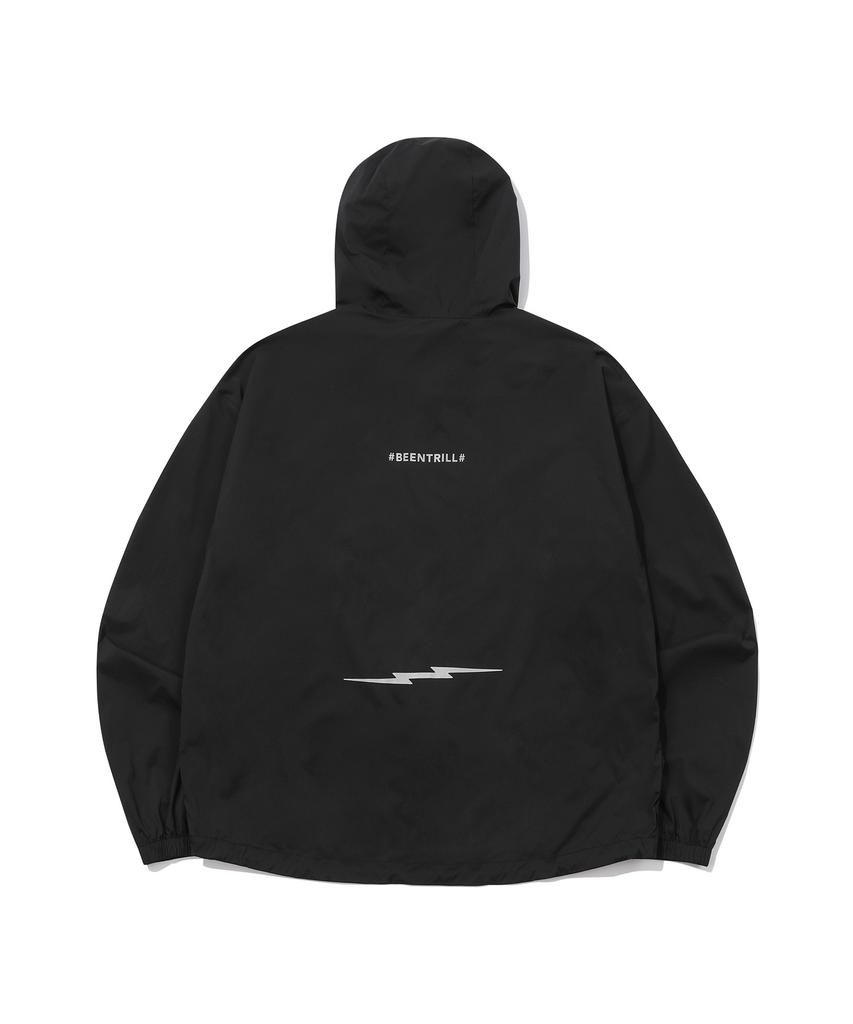 Beentrill [Beentrill X Electric] Tech Oversized Windbreaker (Schwarz)