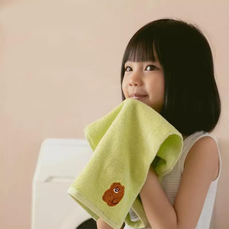 Cotton Baby Saliva Towel 25x50cm Embroidered Hand Towel Face Wash Towel for Infants Soft Absorbent Saliva Control Towel
