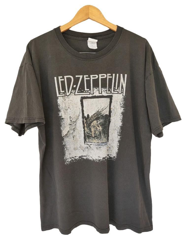 Vintage 90er Led Zeppelin Retro Style Schwarzes Unisex T-Shirt Nachdruck S-5XL KH10365