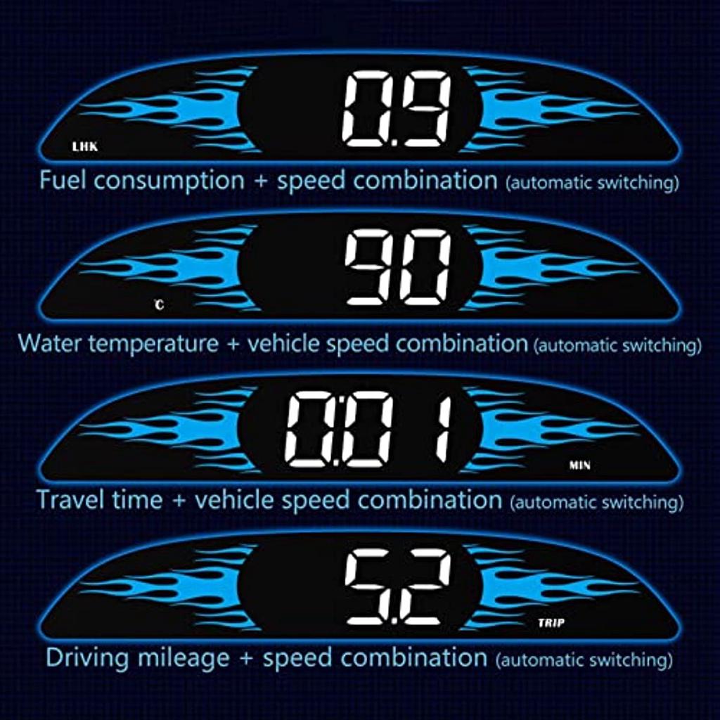 Head Up Display Car New OBD Speedometer HUD Head-up Display B2 Multi-Functions Car Diagnostic Detector Speedometer Safe Driving