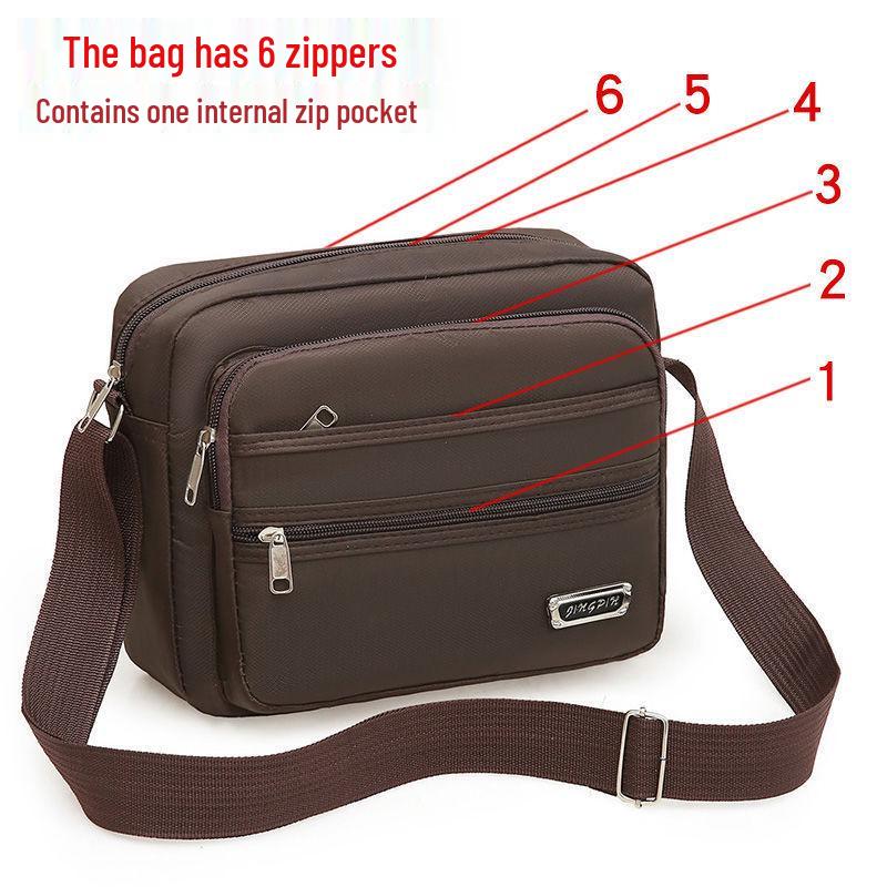 Waterproof Multi-Layer Korean Style Men's Crossbody Money Bag
