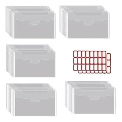 50 Stück Klare Stanzform-Aufbewahrungstasche Stanzformen Schablonen Organizer Plastikhüllen Taschen für Scrapbooking