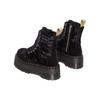 Dr. Martens Suede Round Toe Lace-Up Comfortable Short Boots Women boots Black 31030001
