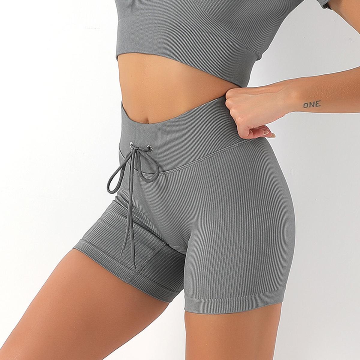 

Женские шорты, спортивные шорты для женщин, новые велосипедные беговые шорты для фитнеса с высокой талией, спортивные шорты с эффектом пуш-ап, леггинсы, женская одежда для йоги S серый