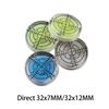 2ks 32mm Libela s bublinou, povrchová, s označením stupňů, kulatá, měřicí přístroj, akrylová, pro stavebnictví, ruční nářadí, díly