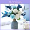 Artificial Hydrangea Flower With Vase Arrangement For Living Room Decor