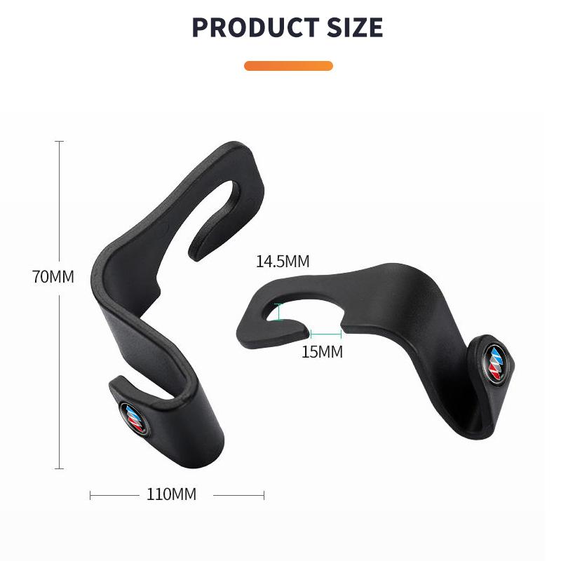 QPM1 1/2pcs Car Seat Back Portable Hook Holder For Buick Excelle XT Excelle GT Verano Regal Encore enclave Park Avenue Envista GL8