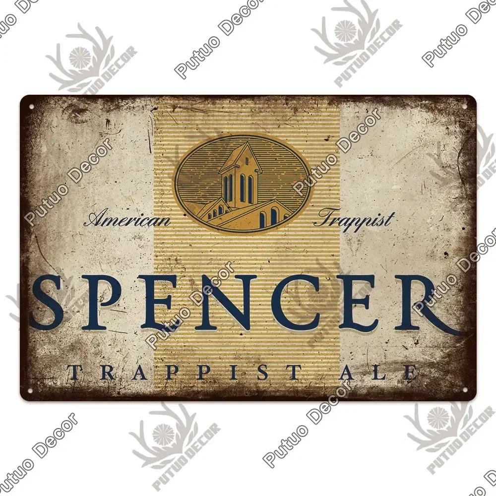 Putuo Decor's Belgium Beer Metal Plaque Retro Wall Art for Pub Bar Man Cave Club Vintage Style Decorative Sign