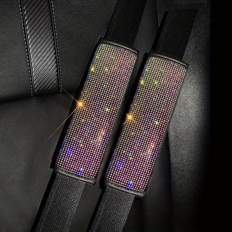 1Pcs Bling Car Seat Belt Ornament Rhinestone Shoulder Pads Shoulder Protector Pad Cover Cushion Car Accessories for Women