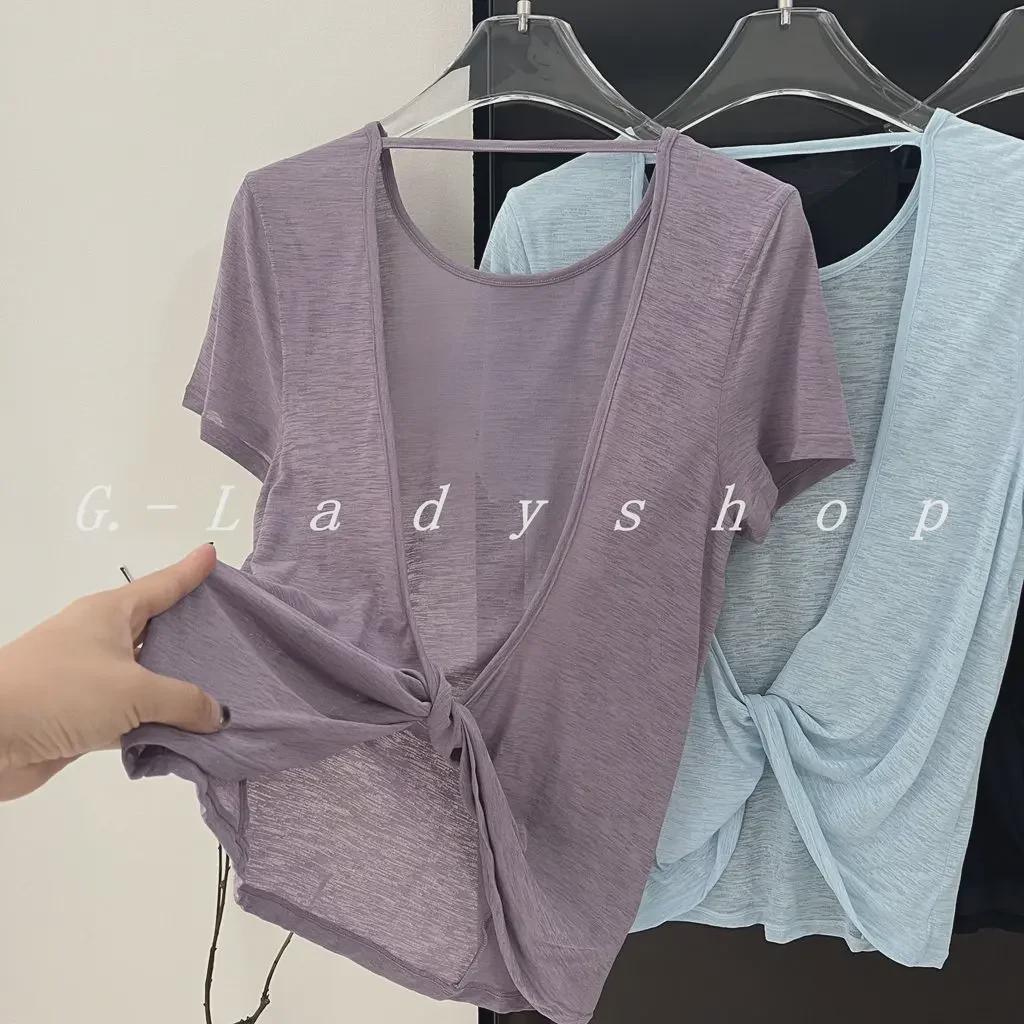 Bambus Mesh Pustende Yoga Bluse: Lettvektig, Hul Design, Stor Ryggløs Sportstopp