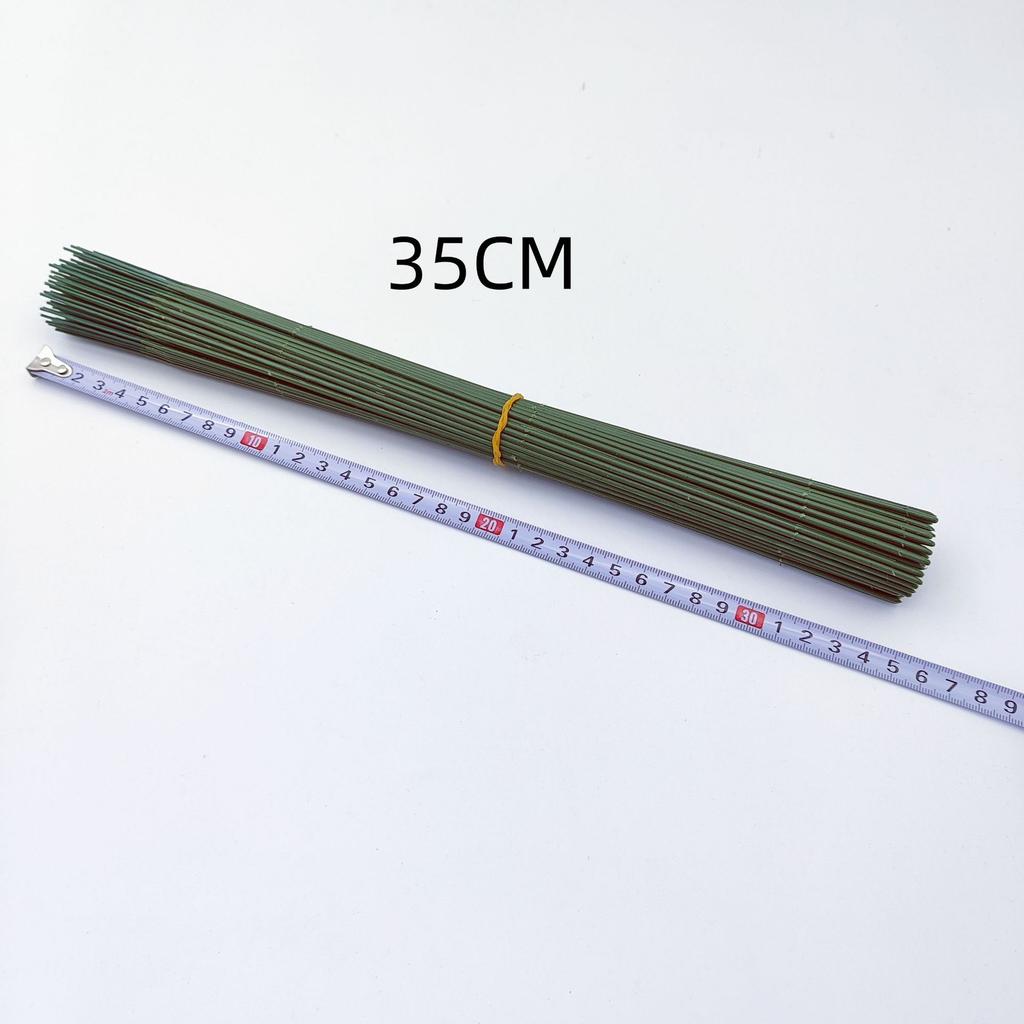 100 Pcs Artificial Flower Stem Plastic Flower Stem Hydrangea Rose Flower Head Stick Rod For Diy Wedding Decor Craft Accessory