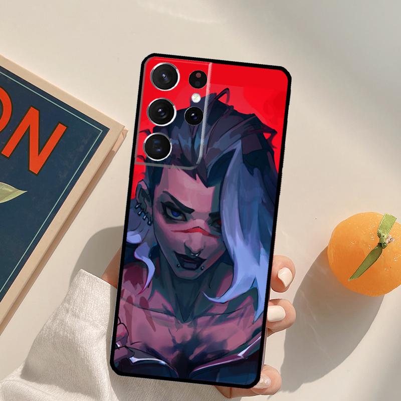 Cartoon Valorant Phone Case For Samsung Galaxy S25 S26 Ultra S24 S20 S21 S22 S23 Plus S10 S25 FE Back Cover