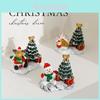 Christmas Resin Miniature House Snowman Scenic Decor For Festive Tabletop Display