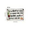 Vintage Metal Sign Wall Art Humorous Alcohol Bar Decor