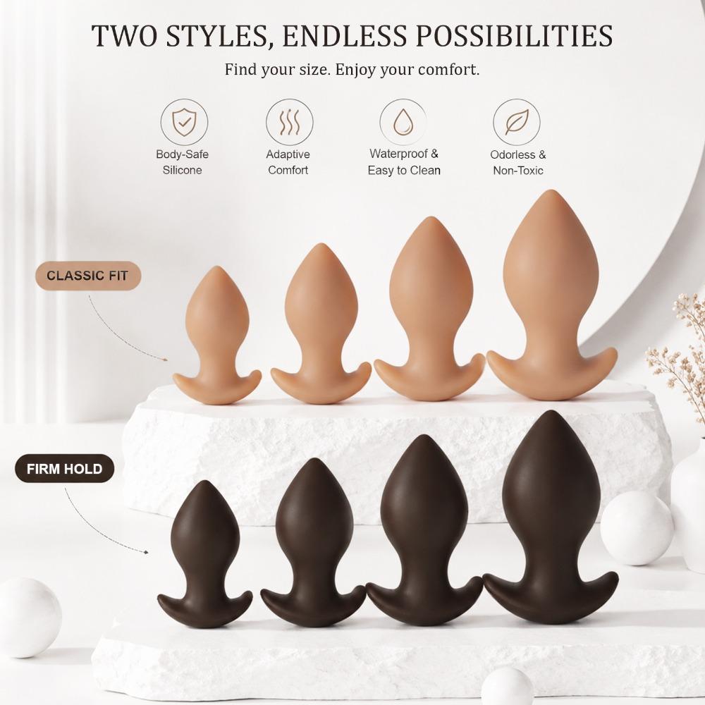 Liquid Silicone Anal Plug for Men Women - Soft Butt Plug for Anal Stretching, Body-Safe Adult Sex Toy for Solo & Couples
