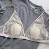 Sujetador de Encaje Fino Delicado con Tirantes Finos Ajustables