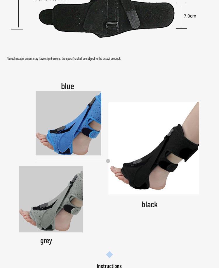 Adult Foot Drop Splint: Day & Night Ankle Support Brace