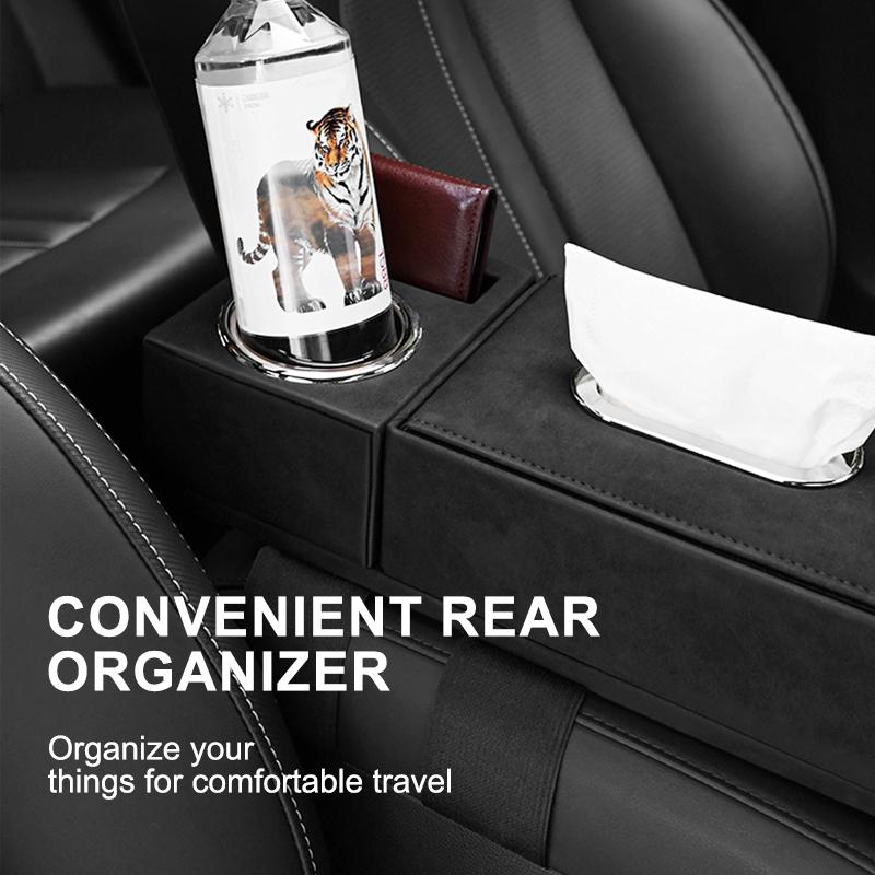 SEAMETAL Car Armrest Mat Height Increase Pad Car Tissue Storage Box Cup Holder Armrest Protect Cushion Elbow Support Arm Cover