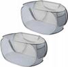 Foldable Laundry Basket 75L Gray 36x36x58 Cm with Handles