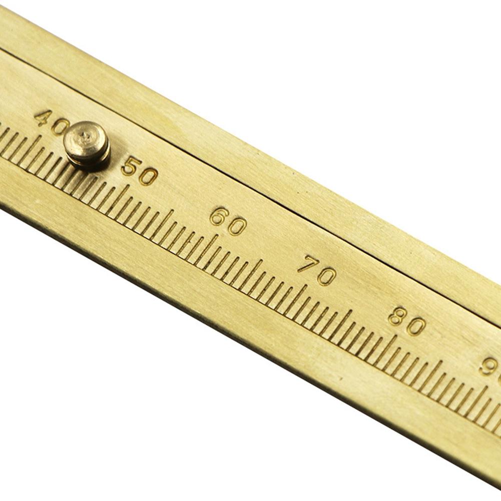 1* Small Brass Scale 80/100mm Sliding Gauge Vernier Caliper Ruler Measuring-Tool