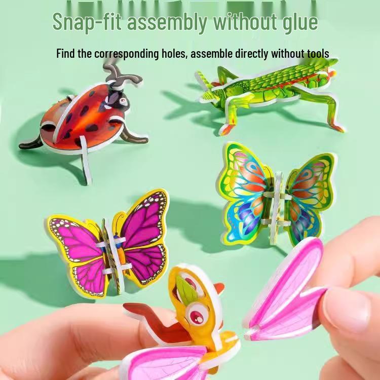 3D Insect Jigsaw Puzzle: Creative DIY Educational Toy for Kids
