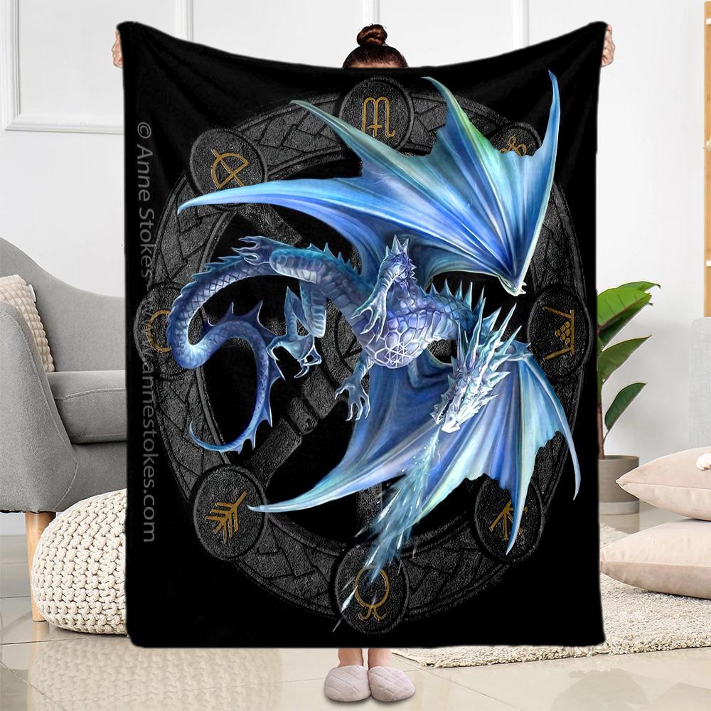 Gothic Style Blanket Warmthful Decor Great for Bed Office Picnics Four Seasons Multipurpose Stylish Decor Ideal Gift For Birthday Valentine'S Day