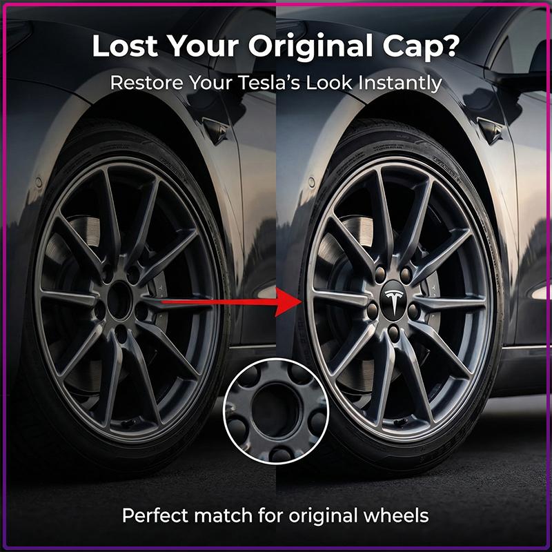 4Pcs 56MM Car Badge Emblem Wheel Center Hub Caps Rim Hubcap Cover For Tesla Model S Model X Model Y Cybertruck Model 3 Model Y