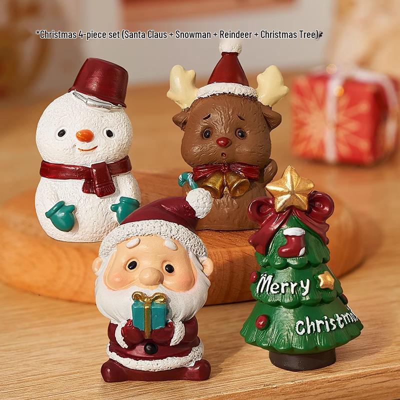 Santa Claus Christmas Gift Box: Tabletop Ornaments & Small Toys for Kids
