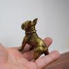 Copper Desk Ornaments Bulldog Miniatures Figurines Handmade Retro Brass Animal Pet Dog Statue Home Decorations Accessories Craft