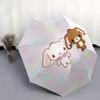 Sugar bunnies Automatic Open/Close Umbrella-Cute Umbrella with Cute Design, Portable 3-Fold Compact Umbrella for Men & Women, Halloween Chri