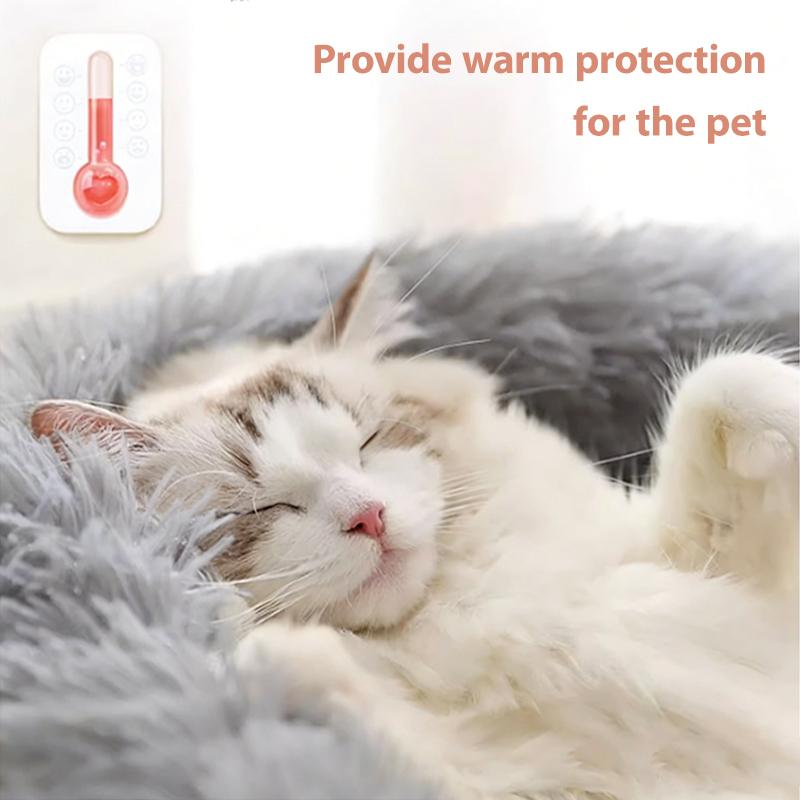 New Arrival Spring Summer Breathable Pet Bed - Round Plush Stuffed Bed for Cats & Small Dogs, Deep Sleep Four Seasons Bed