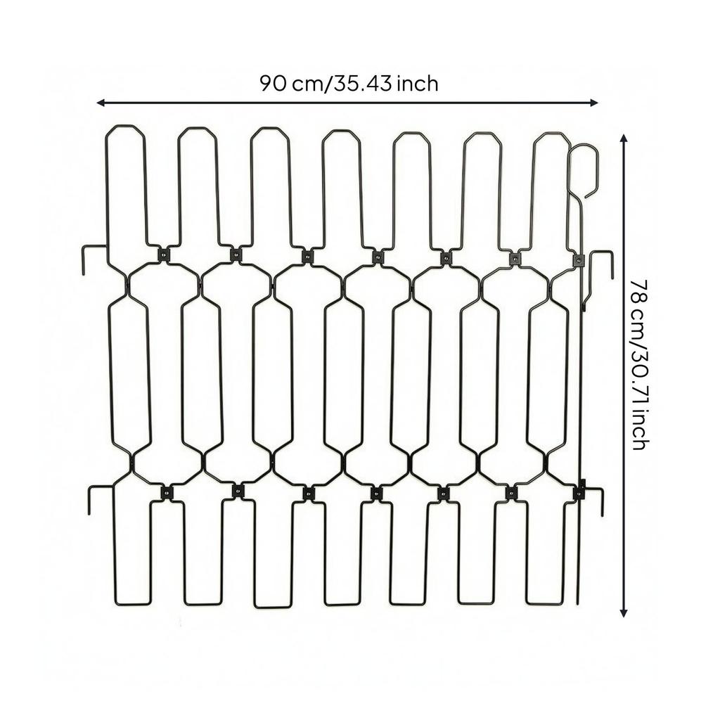 Pressure-Mounted Steel Barrier Lattice-Style Design, Metal pet door, for