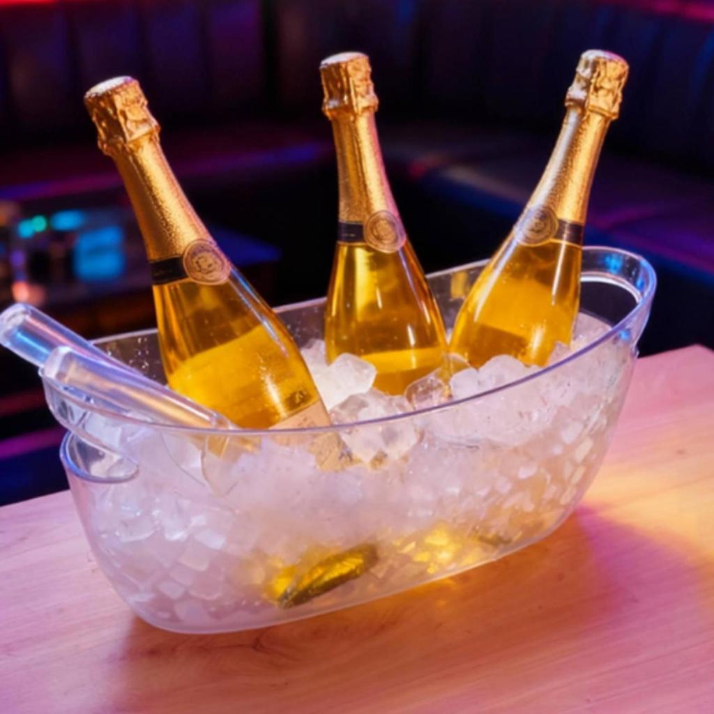 Boat-Shaped Ice Container Plastic Wine Cooler Beverage Tub Sturdy