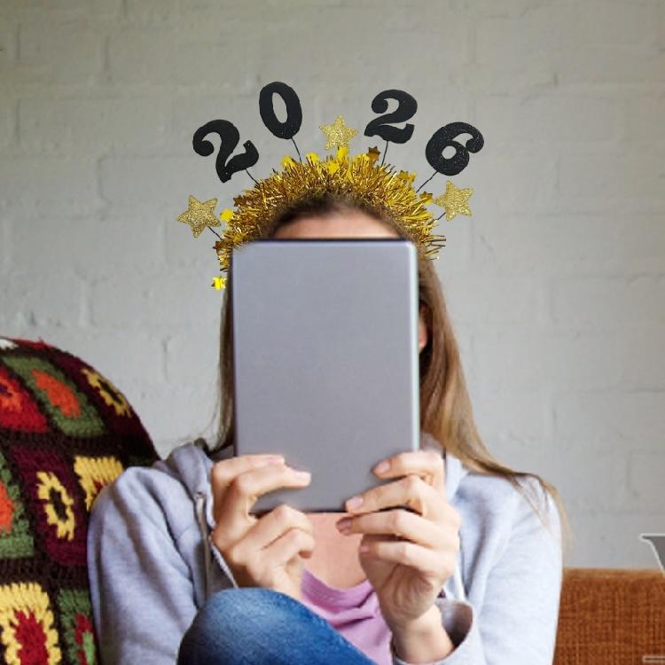 2026 Glitzernder Stern Haarschmuck Leichte Lametta Stirnbänder Haardekorationen für Weihnachten Neujahrsfeiern