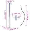 Vidaxl Garden Crane On Round Post, 40 Cm, Stainless Steel