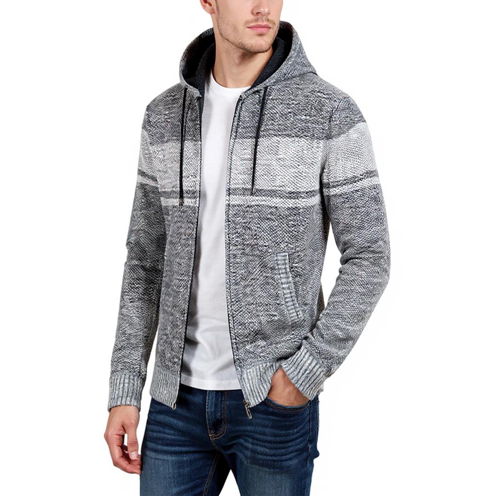 Cardigan Leisure Loose Hooded Hood Knitted Sweater