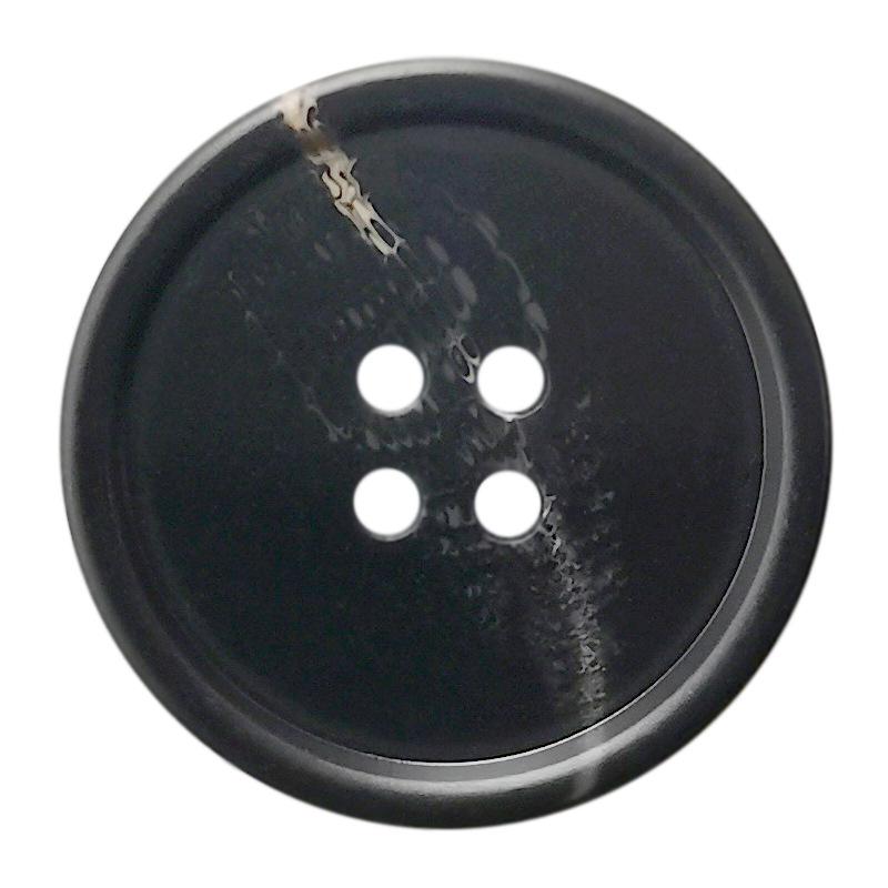 5Pcs Fine Edge Resin Four-Eye Button Black Coffee Double-Sided Coat Jacket Button Suit Trench Coat Accessories