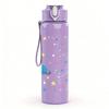1PC Planet Star Space Pattern 750ml Color Plastic Sports Water Bottle Leakproof Flip Straw Lid Suitable for Sports Office Home Use