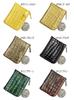 Kyoto Naniwaya Small Zipper Wallet for [HARUBE] L-Shaped Women, #86-399 "Enamel Crocodile" (Gold)