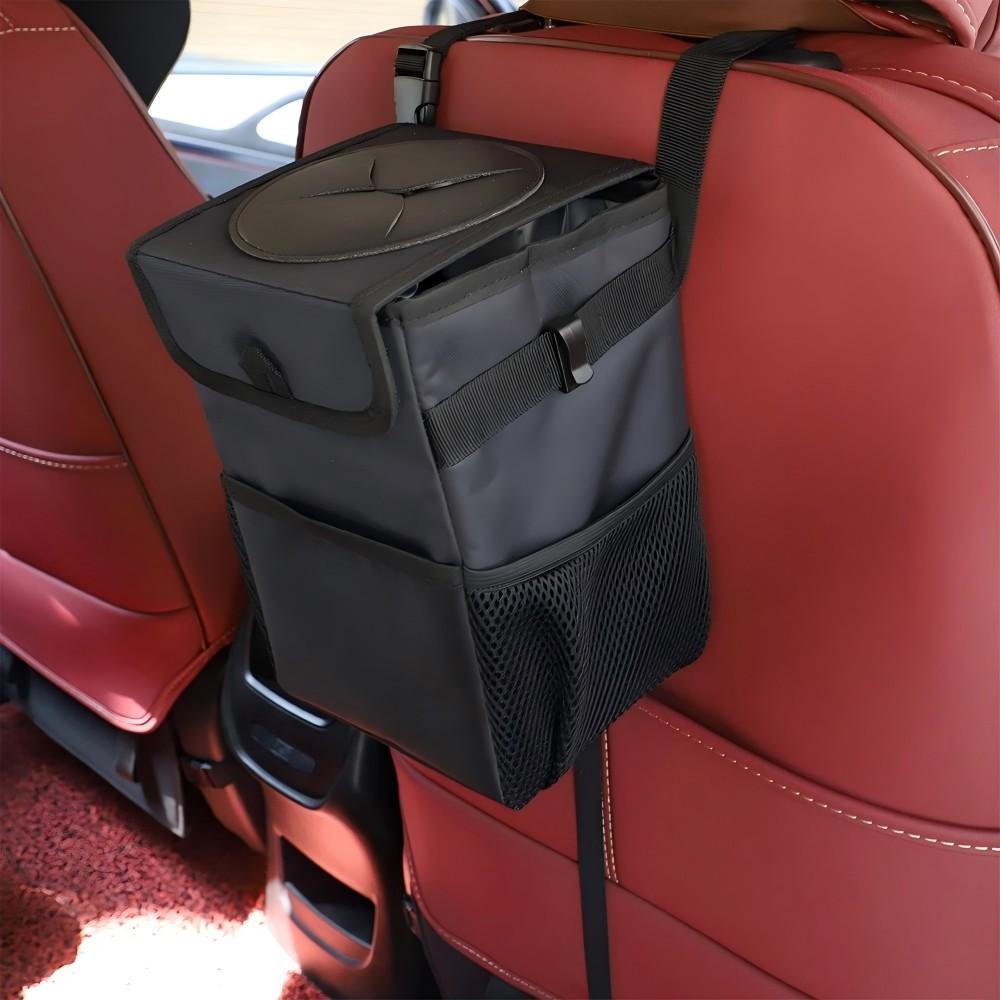 Portable Car Trash Can Foldable Storage Box-Multifunctional Vehicle Organizer Car Waste Bin Compact Storage Bin for Car Interior