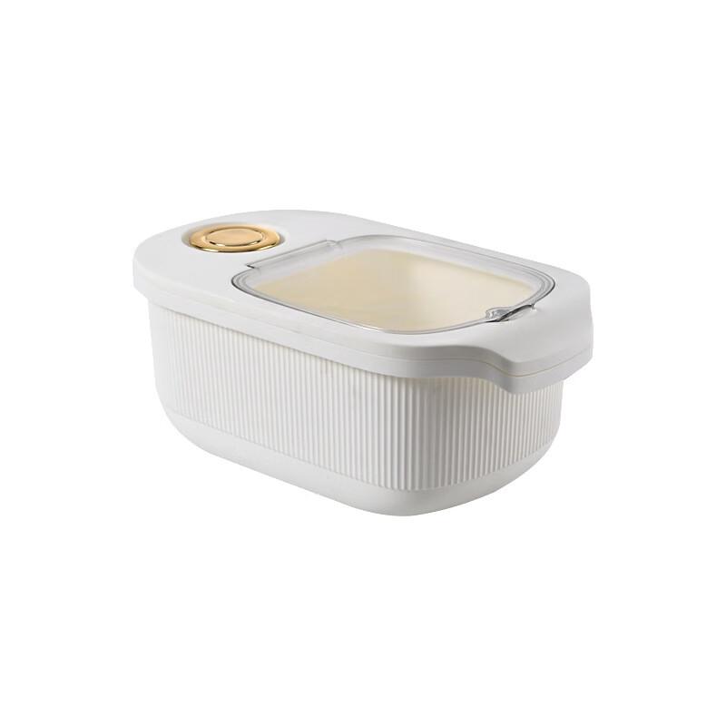 WEZHO 5KG White Kitchen Rice Storage Container 5KG