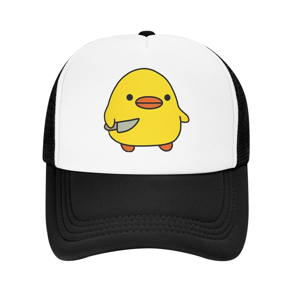 Ente mit Messer Kawaii Mesh Baseballkappe Unisex Damen Mode Truckerhut Hut Verstellbar Polyester Dad Hat Neue Trucker Caps