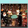 Autocollants de Fenêtre de Noël avec Scènes Festives pour la Décoration des Fêtes