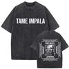 Rock Band Tame Impala Deadbeat Tour 2026 Album T-shirt Mens Vintage Oversized Washed T Shirts Fashion Hip Hop Fans Gift T Shirts