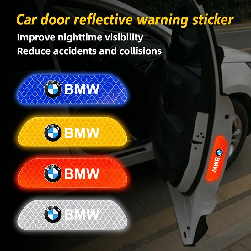 FA44Pcs Car Night Reflective Safety Warning Stickers For BMW X1 X2 X3 X5 X4 X6 X7 G30 G20 G32 G11 G12 F40 F30 F20 F10 F34 F07 F44
